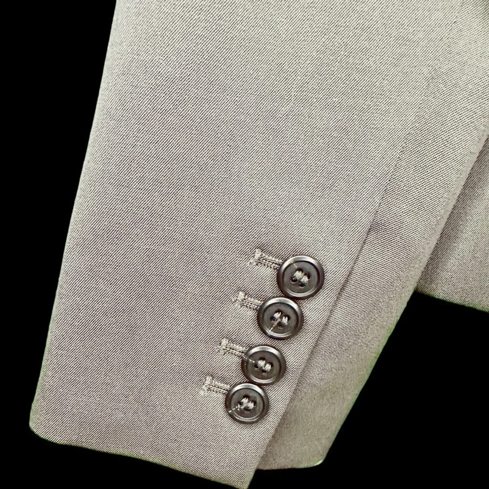J. Crew 100% Wool Olive Green / Taupe Single Button Blazer Size 4 RN77388